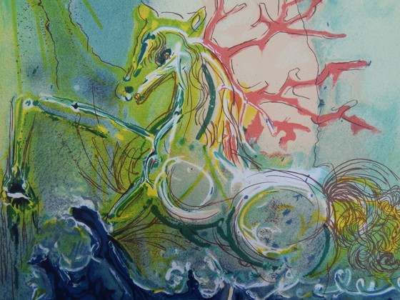 Salvador Dali: The Horses, Neptune, Signed Lithograph – Lithographs & prints, Paper (photo 3 of 6)