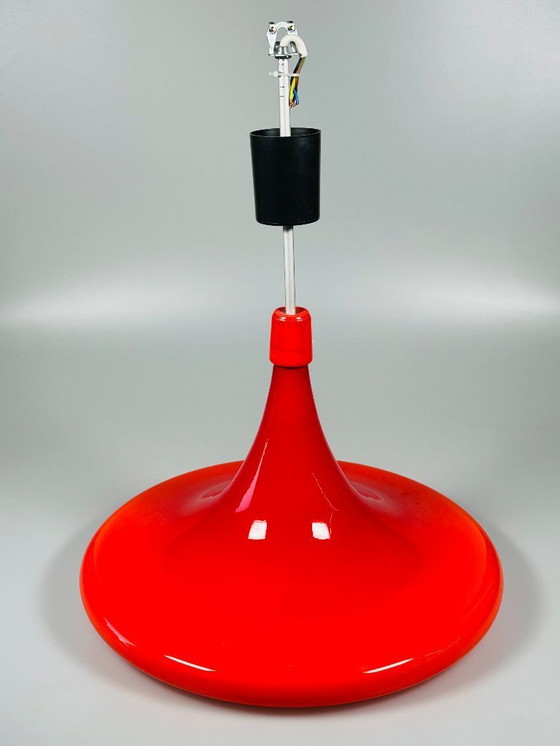 Image 1 of Plafonnier UFO des années 60-70, lampe suspendue en verre de Doria Leuchten, Space Age