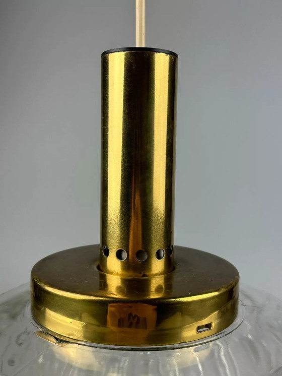 Image 1 of Lampada a sospensione VEB anni '60-'70, lampada da soffitto a bolle, ottone, vetro, design spaziale