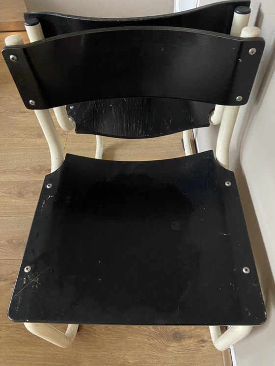 Image 1 of 4 vintage Bauhaus stijl stoelen buisframe sledestoel