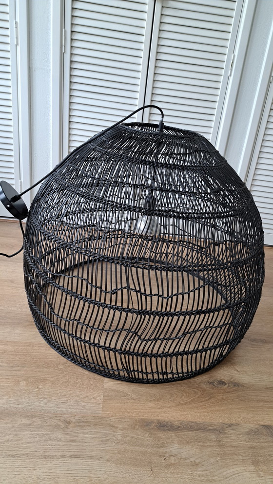 Image 1 of Lámpara colgante HKLiving mimbre/wicker negro