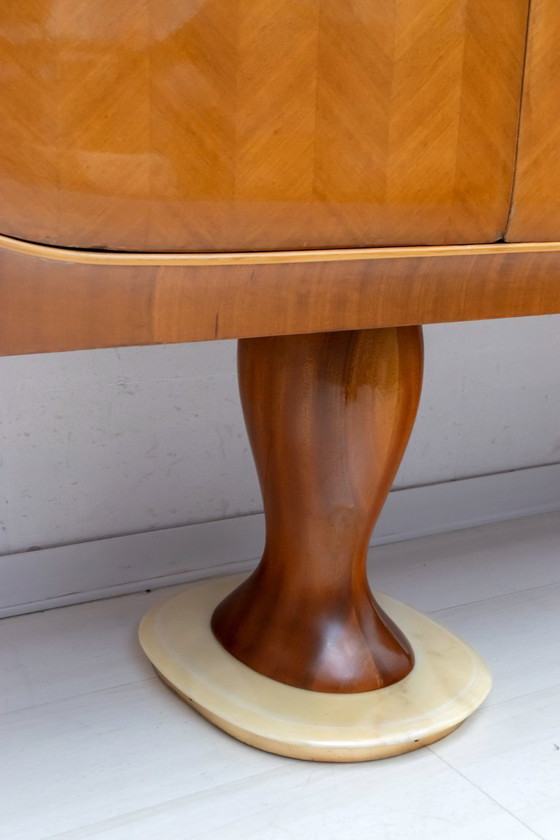 Image 1 of Vittorio Dassi, mobile bar italiano di metà secolo in mogano, anni '50