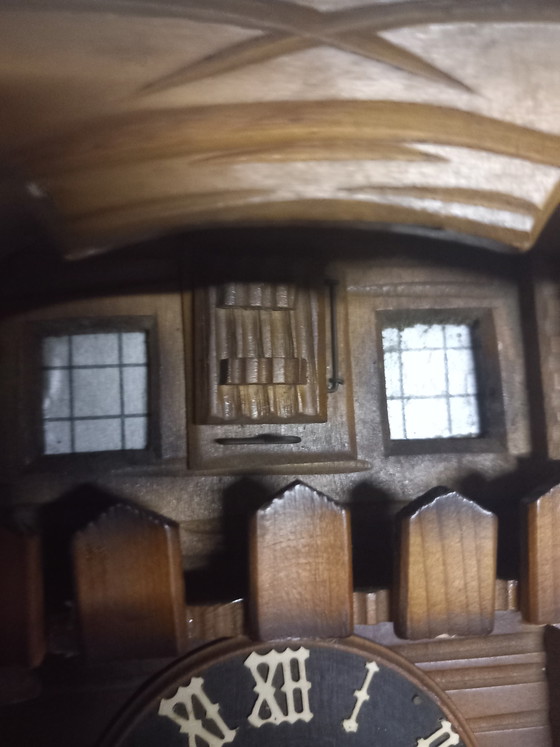 Image 1 of Authentic Black Forest Cuckoo Clock – Carved Chalet Model – Exceptional Working Condition