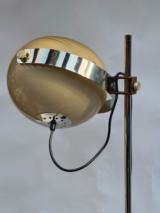 Vintage Dijkstra Stehlampe, 1970er Jahre | Verstellbarer Pilzschirm | Niederländisches Space-Age-Design