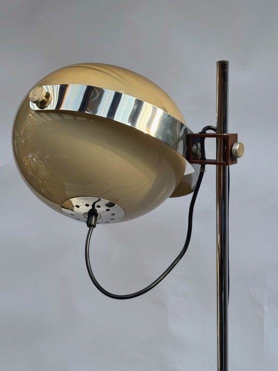 Image 1 of Vintage Dijkstra vloerlamp, jaren 70 | Verstelbare paddenstoelvormige kap | Nederlands design in Space Age-stijl