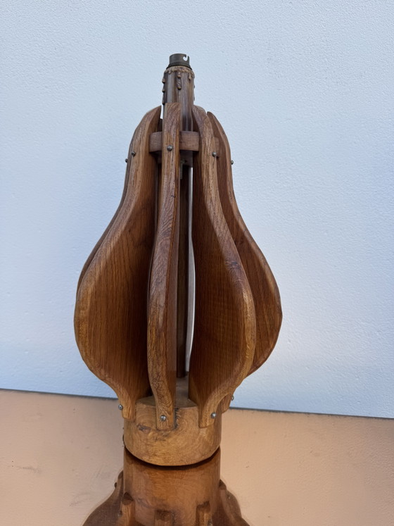 Brutalist Teak Wood Lamp, 1960s – Table lamps (photo 14 of 14)