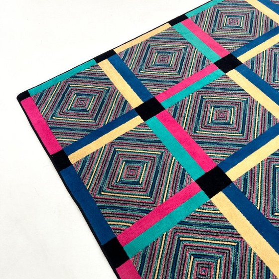 Image 1 of Tappeto in lana multicolore di Missoni, anni '80