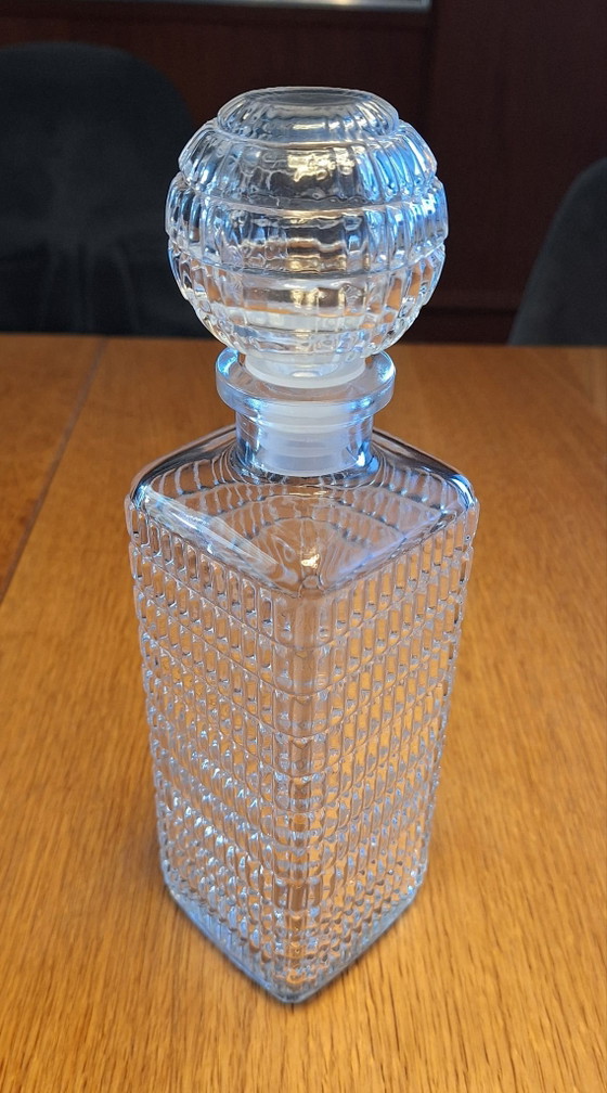 Caraffa in vetro con tappo a sfera, Anni '60/'70, Bicchieri e caraffe, Plastica, Trasparente (foto 4 di 7)
