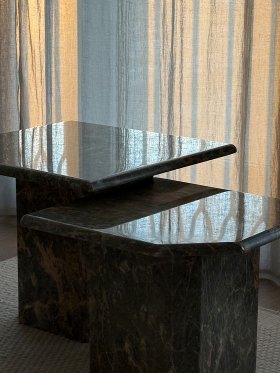 Image 1 of Vintage marble nesting tables, Italy 1970