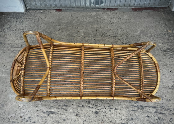 Vintage Midcentury Rattan Daybed / Lounger – Rohé Noordwolde (photo 5 of 10)