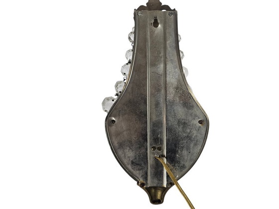 Image 1 of Stile Hollywood Regency - 2 lampade da parete - Dorate - Cristallo - Francia - Anni '60