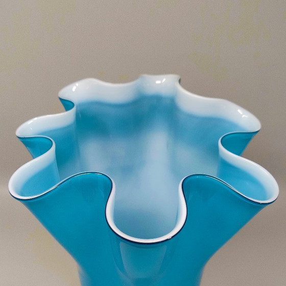 Image 1 of 1960s Astonishing "Fazzoletto" Vase By Ca' Dei Vetrai in Murano Glass. Made in Italy