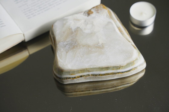 Image 1 of Handcrafted Onyx Asymmetrical Trinket Dish and Catchall