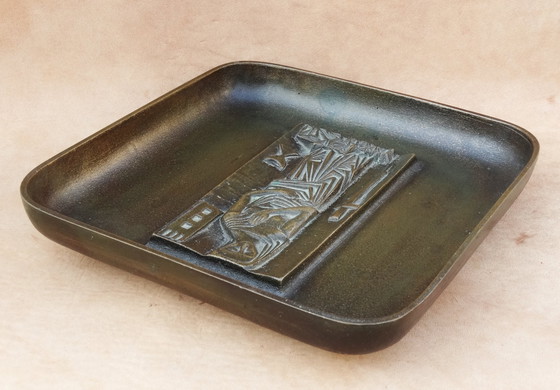 Image 1 of Schwere Bronzeschale, Barbara von Nikomedien, Heilige Barbara