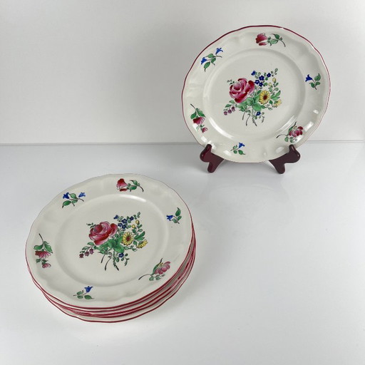 Set de 6 Assiettes Plates KG Lunéville – Modèle Réverbère – servies, Ceramic (photo 2 of 6)