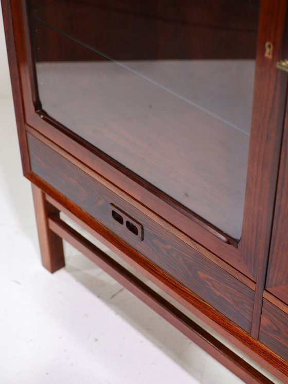 Vitrinekast Brouer Palissander Deens Vintage 1960s – Brouer Møbelfabrik, Vitrinekasten, Glass, Wood (photo 10 of 15)