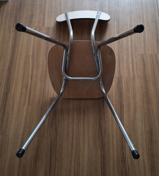 4 sedie da cucina vintage 'GB' curve – Sedie da pranzo, Metal, Wood (photo 5 of 5)