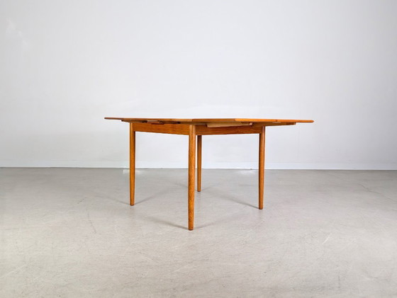 Image 1 of Danish vintage teak dining table, 1960s, extendable, mid-century design