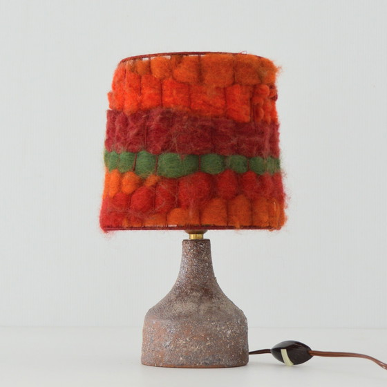 Image 1 of Table Lamp in Terracotta and Wool Signed Vintage 1960/1970s