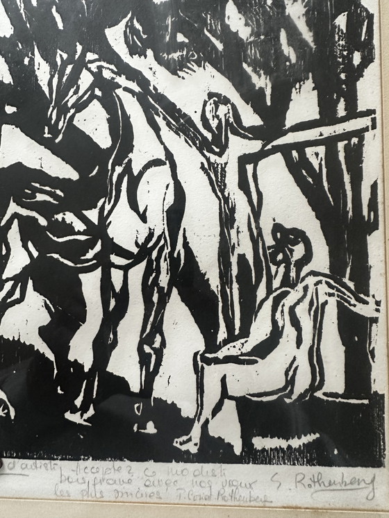 Image 1 of Suzan ROTHENBERG (1945-2020), Figuren zu Pferd - Holzschnitt - Künstlerexemplar