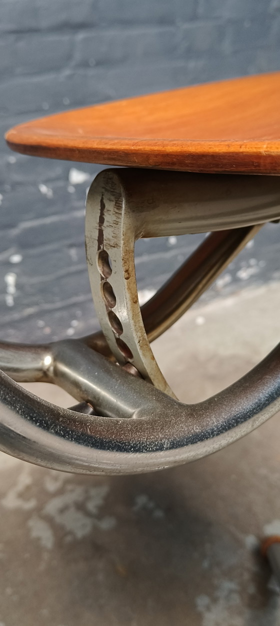 Image 1 of Zeldzame gebr. De wit gispen Bauhaus buizenframe chromen industriële atelier stoel schiedam holland 