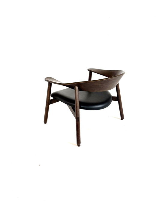 Danish Design Lounge Armchair ‘102’, Henrik Bønnelycke ‘00 – Wood, Leather (photo 4 of 13)