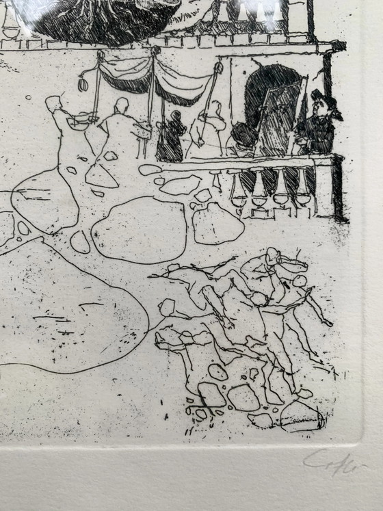 Lithographie de Nino Caffè des années 1970, Peintures et dessins (photo 3 sur 3)