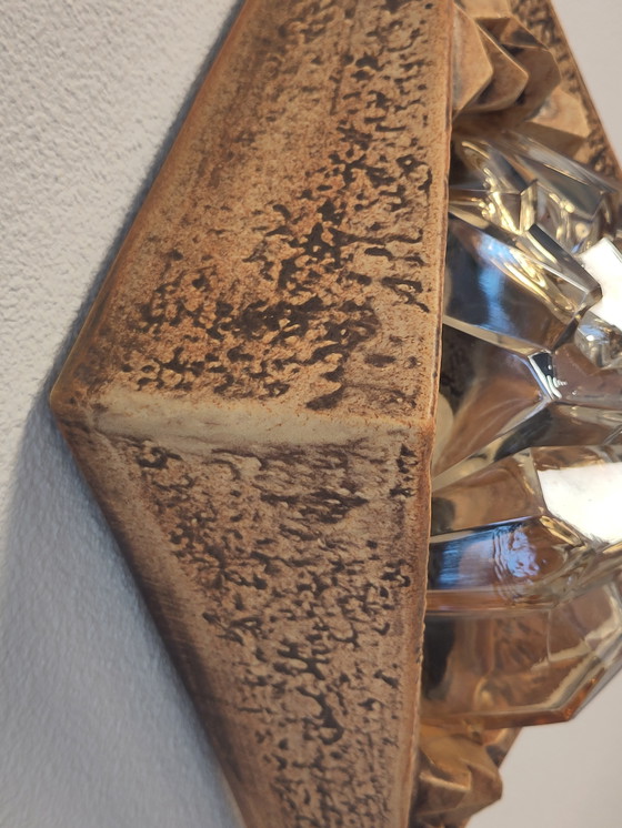 Image 1 of Jaren 70 brutalistische lamp keramiek 