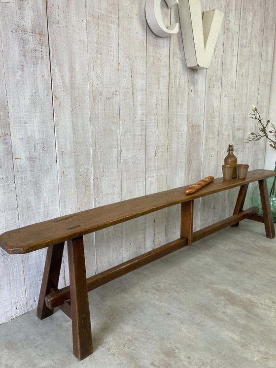 Antieke Boerenbank 205cm – Bankjes, Wood (photo 3 of 10)
