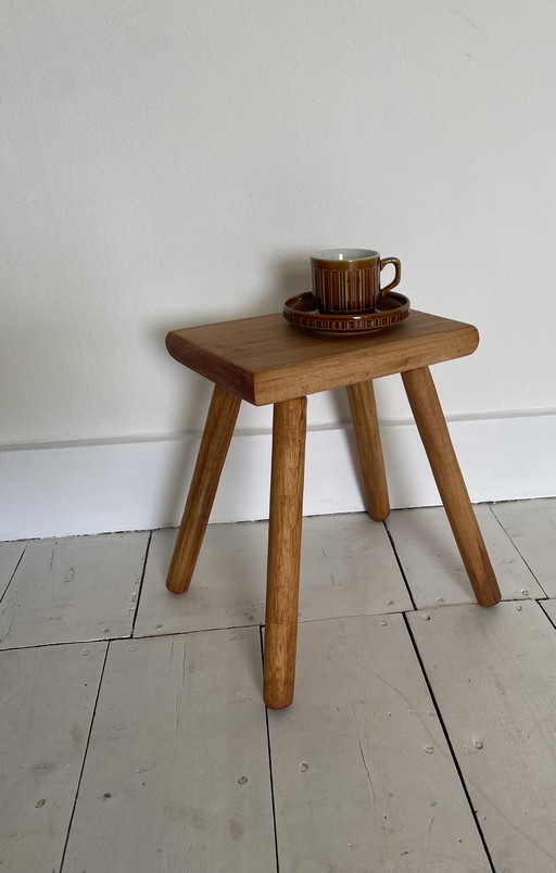 Tavolino laterale sgabello vintage