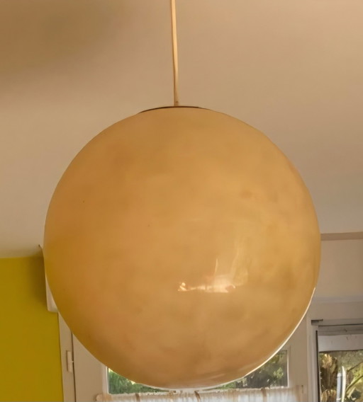 Vintage space age globe lamp, pendant lamp 40 cm