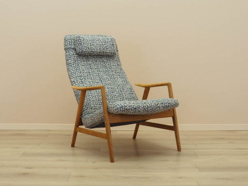Fauteuil Kontour Lounge d'Alf Svensson pour Fritz Hansen, structure en teck, années 1960 – Textile, Wood (photo 2 of 15)