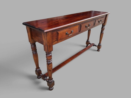 Table d'appoint classique anglaise, table murale, Consoles, dimensions: 140x34cm et 77cm de haut.