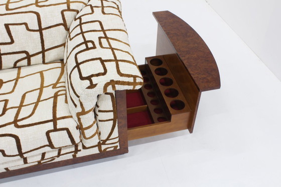 Image 1 of Divano vintage Art Déco in legno di radica