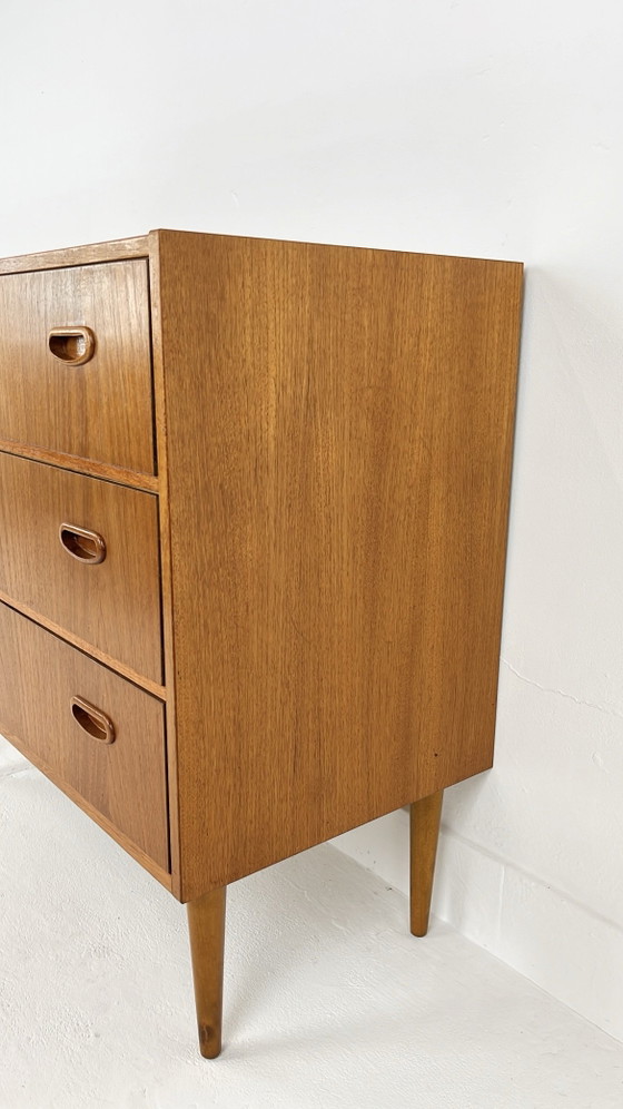 Teak fineren vintage ladekast – Ladekasten, Mid Century Modern (photo 7 of 12)