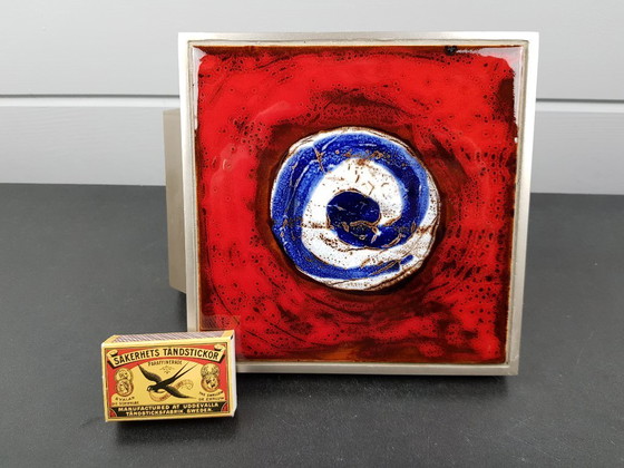 Image 1 of Maniglia per porta d'epoca unica (1950-1970) con piastrelle in ceramica, 1950-1970 Belgio