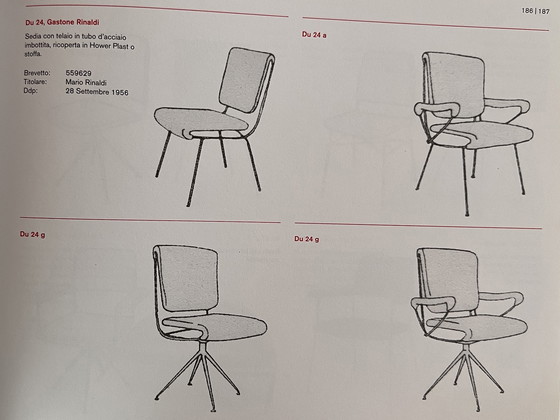 Image 1 of Un par de sillas Mod. Du 24 Diseño de Gastone Rinaldi para Rima 1956