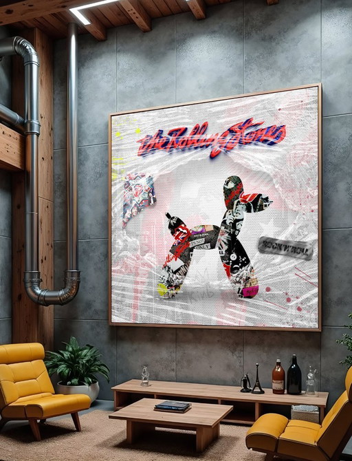 Edición limitada: Wrapped Woof – Rolling Stones | 140 x 140 cm | 2025 (Original, 1983)