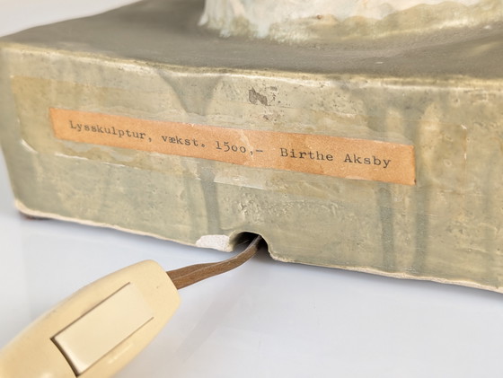 Image 1 of Lichtsculptuur van geglazuurd keramiek door Birthe Aksby, Denemarken, jaren 1970