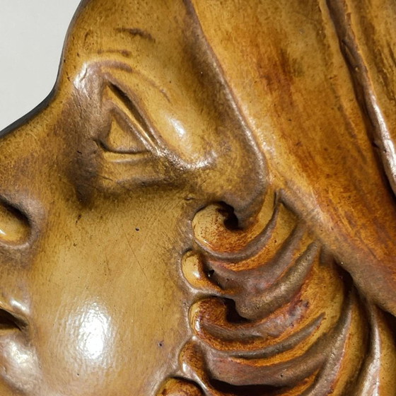 Terracotta Profiel van Garçonne Vrouw door Antonio Banchelli, 1925 – Beeldhouwkunst, Marble, Art Deco (photo 11 of 16)