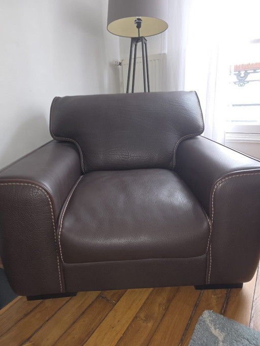 Leren fauteuils (set van 2)