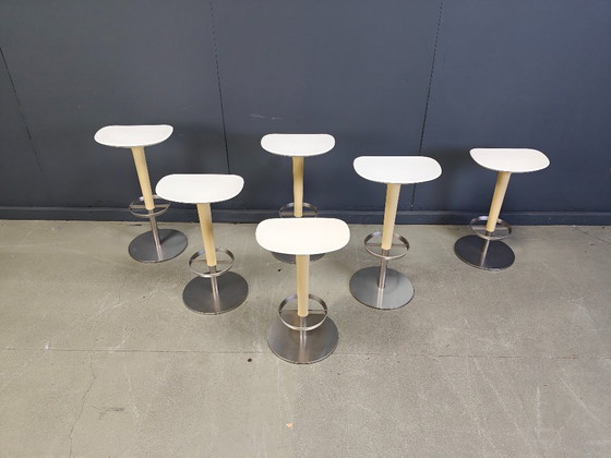 Image 1 of Set of 6 bar stools by Arper, 1990s