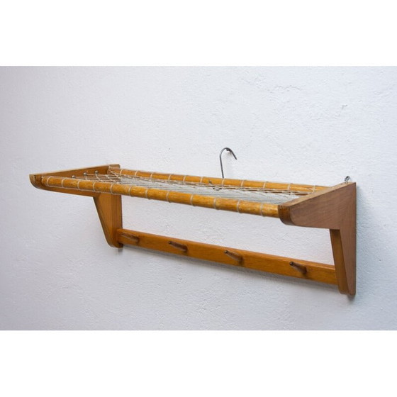 Image 1 of Vintage wall shelf in beech wood by Krásná Jizba, Czechoslovakia 1960