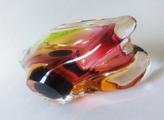 Image 1 of Jozef Rozinek Design modernistische mehrfarbige Glasschale, Novy Bor-Haida 1960