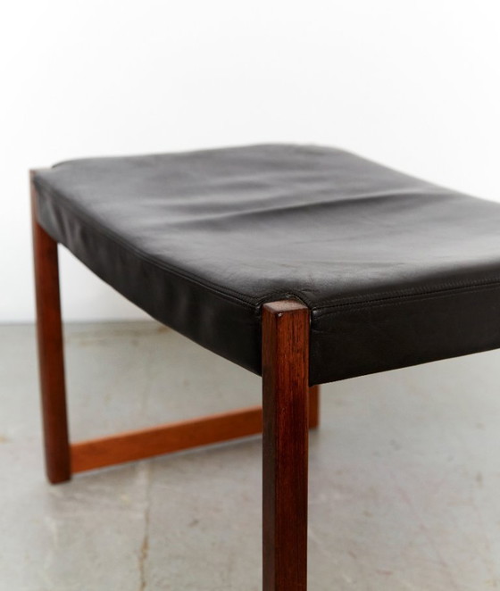 Image 1 of Sedia e poggiapiedi wingback vintage di Rudolf Glatzel per Kill International, 1960