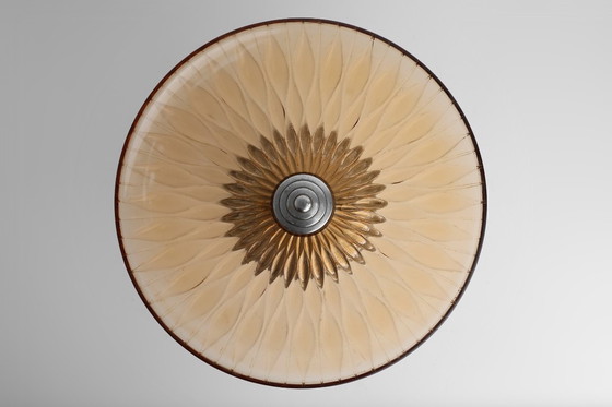 Image 1 of Fruttiera in vetro e metallo Art Déco, Francia, circa 1940