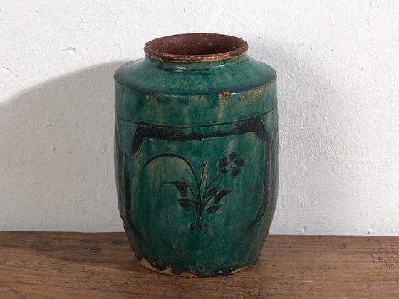 Antieke Chinese vaas met plantaardige details (ca. 1820) #11 – Vazen, Ceramic (photo 26 of 40)