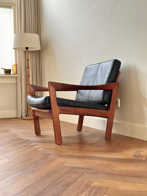 Vintage Deens Design fauteuil Illum Wikkelsø jaren 50/60/70