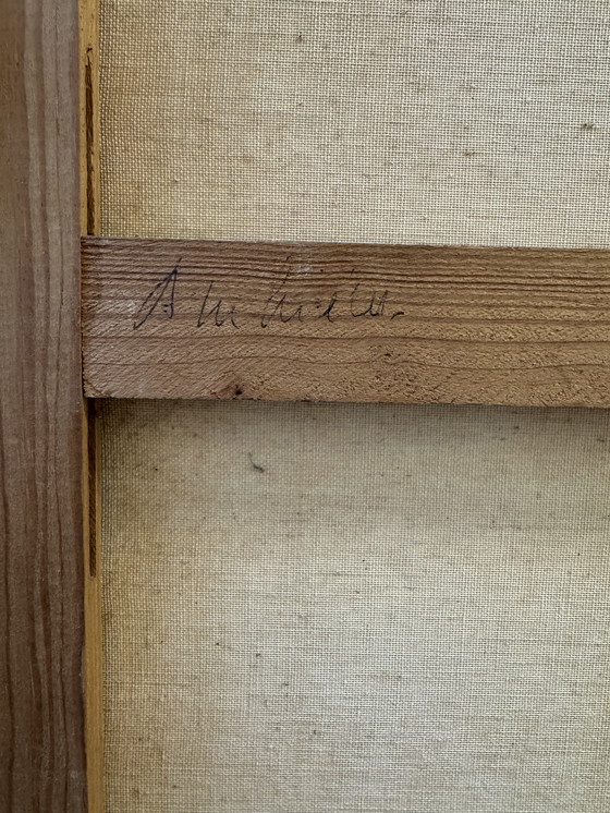 Image 1 of Olieverfschilderij op canvas, chrysanten, 1965