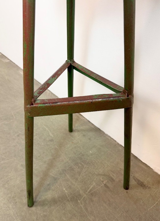 Image 1 of Grüner Werkstatthocker im Industriestil, 1960er Jahre
